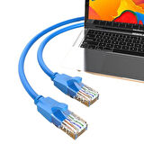 CAT6 1000Mbps Ethernet İnternet Veri RJ45 Kablosu 3 Metre Mavi Kablo