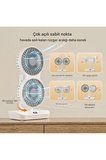 HR001 Çift Kafalı Vntilatör Otomatik Salınımlı Şarjlı Masaüstü ve Duvara Asılabilir Fan Serinletici Led Işıklı Mini Klima
