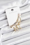 Pirinç Gold Renk Set Küpe