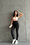 Siyah Ekstra Yüksek Bel Kot Tayt Pantolon Jeggings