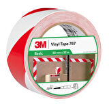 3M 767I Kırmızı-Beyaz Genel Amaçlı Uyarı ve İşaretleme Bandı 50 mm x 33mt