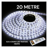 Asyagrup Horoz 14.4w 3 Çip Şerit led / 40x40 / İç Mekan - Beyaz Işık - 20 Metre - Led  Trafosu Hediye