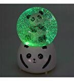 Panda Büyük Boy Püskürtmeli Işıklı Müzikli Kar Küresi