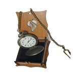 Retro Gemi Tasarımlı Quartz Köstekli Cep Saati