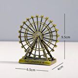 Vintage Metal İngiltere London Eye Biblo Antik Bronz 10 cm