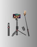 Ayarlanabilir Telefon Tripodu Selfie Stick Çok Açılı Çekim