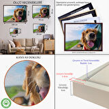 Siyah Çerçeveli Köpek Dekoratif Kanvas Tablo