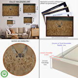 Siyah Çerçeveli Ceylan Dekoratif Kanvas Tablo