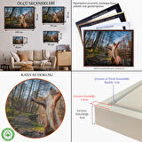 Kahverengi Çerçeveli Sincap Dekoratif Kanvas Tablo