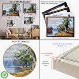 Beyaz Çerçeveli Ukrayna Nahir Manzarası Duvar Tablosu