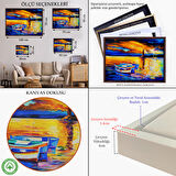 Altın Çerçeveli Okyanusun Gün Batımı Tablosu