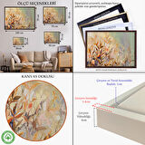 Beyaz Çerçeveli Renkli Yapraklar Duvar Tablosu