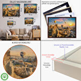 Kahverengi Çerçeveli Göreme Kapadokya Manzarası Duvar Tablosu