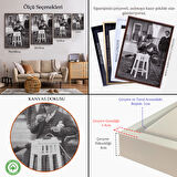 Altın Çerçeveli Atatürk Portre Tablosu Mustafa Kemal Atatürk Dikdörtgen Dekoratif Kanvas Tablo