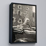 Altın Çerçeveli Atatürk Portre Tablosu Mustafa Kemal Atatürk Dikdörtgen Dekoratif Kanvas Tablo