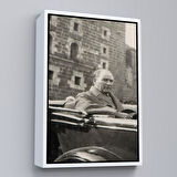 Altın Çerçeveli Atatürk Portre Tablosu Mustafa Kemal Atatürk Dikdörtgen Dekoratif Kanvas Tablo