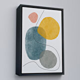 Kahverengi Çerçeveli Dairesel Soyut Tablo