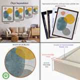 Kahverengi Çerçeveli Dairesel Soyut Tablo