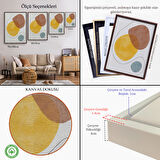 Altın Çerçeveli Dairesel Soyut Tablo