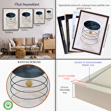 Beyaz Çerçeveli Dairesel Suluboya Soyut Tablo