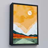Altın Çerçeveli Soyut Yaz Tablosu