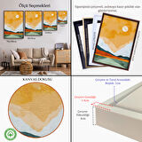 Altın Çerçeveli Soyut Yaz Tablosu