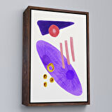 Kahverengi Çerçeveli Suluboya Görünümlü Soyut Tablo