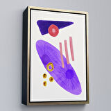 Kahverengi Çerçeveli Suluboya Görünümlü Soyut Tablo