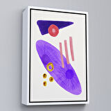 Kahverengi Çerçeveli Suluboya Görünümlü Soyut Tablo