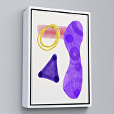 Kahverengi Çerçeveli Suluboya Görünümlü Soyut Tablo