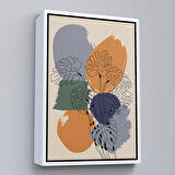 Beyaz Çerçeveli Suluboya Görünümlü Soyut Tablo