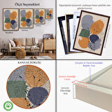 Beyaz Çerçeveli Suluboya Görünümlü Soyut Tablo