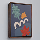 Altın Çerçeveli Soyut Renkler Tablosu