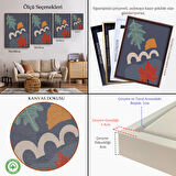 Kahverengi Çerçeveli Soyut Renkler Tablosu