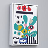 Altın Çerçeveli Soyut Renkli Tablo