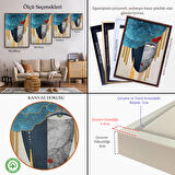 Beyaz Çerçeveli Soyut Kadın Yüzü Tablosu