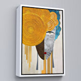 Siyah Çerçeveli Soyut Kadın Yüzü Tablosu