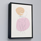 Siyah Çerçeveli Soyut Kadın Tablosu