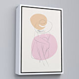 Siyah Çerçeveli Soyut Kadın Tablosu