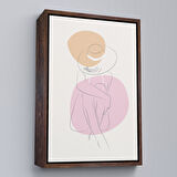 Siyah Çerçeveli Soyut Kadın Tablosu