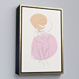 Siyah Çerçeveli Soyut Kadın Tablosu