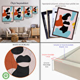 Beyaz Çerçeveli Soyut Kadın Tablosu