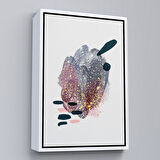 Siyah Çerçeveli Suluboya Görünümlü Soyut Tablo