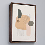 Beyaz Çerçeveli İskandinav Soyut Tablo