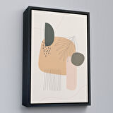 Beyaz Çerçeveli İskandinav Soyut Tablo
