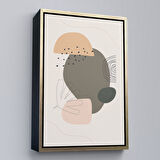 Beyaz Çerçeveli İskandinav Soyut Tablo