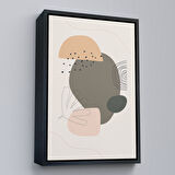 Beyaz Çerçeveli İskandinav Soyut Tablo
