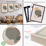 Beyaz Çerçeveli İskandinav Soyut Tablo