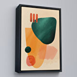Kahverengi Çerçeveli İskandinav Soyut Tablo
