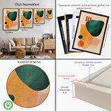 Kahverengi Çerçeveli İskandinav Soyut Tablo